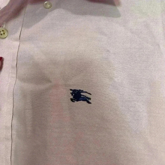 Burberry Mens Button Up Pink Long Sleeve Shirt Size Large - Picture 4 of 8